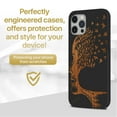 thumbnail image 2 of Case Yard Wooden Case for iPhone-12/12-Pro Soft TPU Silicone cover Slim Fit Shockproof Wood Protective Phone Cover for Girls Boys Men and Women Supports Wireless Charging Head with Flying Birds Design, 2 of 7