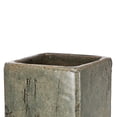 thumbnail image 2 of Textured Ceramic Planter In Square Shape, Large, Slate Gray and Brown, 2 of 6