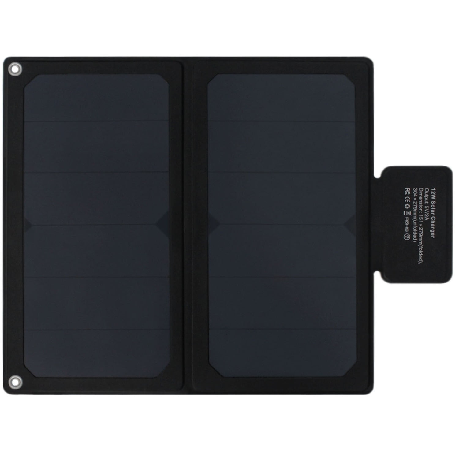 12 Watt Fold up Solar charger with 5V USB Rapid charging technology