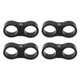 thumbnail image 1 of Fuel Line Tubing Mounting Clamps, 12AN Rust Proof Hose Separator Fuel Line Mounting Clamps 4 PCS Compact Structure Black Aluminum Alloy Reusable  For Oil Line, 1 of 8