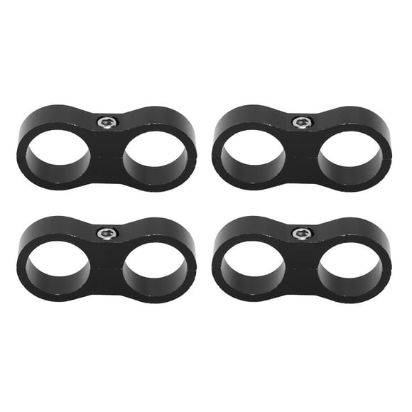 Fuel Line Tubing Mounting Clamps, Compact Structure Lightweight 12AN Reusable Hose Separator Fuel Line Mounting Clamps 4 PCS With Wrench For Brake Line