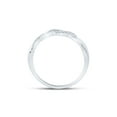 thumbnail image 4 of 14kt White Gold Womens Round Diamond Twist Stackable Band Ring 1/12 Cttw, 4 of 4