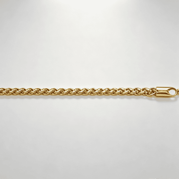 14K Yellow Gold Filled Chopin Chain Necklace 2mm 18 Inch