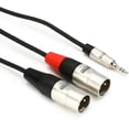thumbnail image 1 of Cable Hosa HMX-003Y Pro Stereo Breakout de 3,5 mm TRS macho a doble XLR macho, 1 of 1