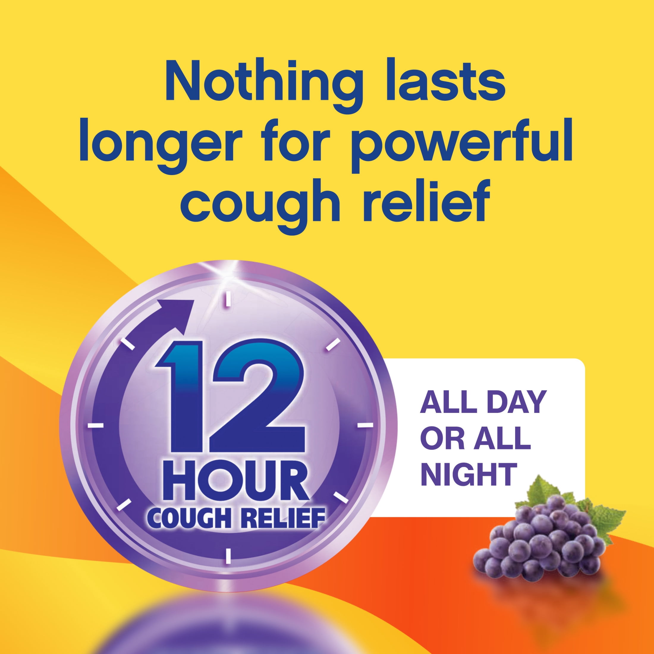 Delsym Adult 12 hour Cough Relief Medicine, Powerful Cough Relief for 12 Good Hours, Cough Suppressing Liquid, #1 Pharmacist Recommended, Grape Flavor, 5 Fl Oz