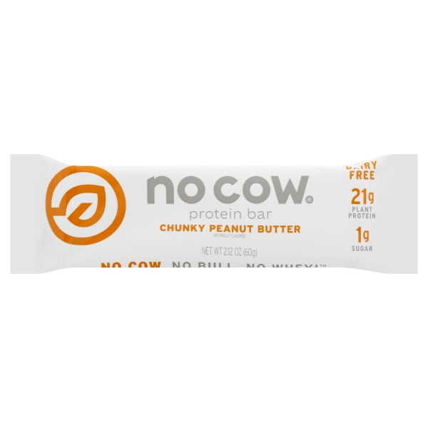 No Cow Bar Chunky Peanut Butter Bar - Case Of 12 - 2.12 Oz - Walmart ...