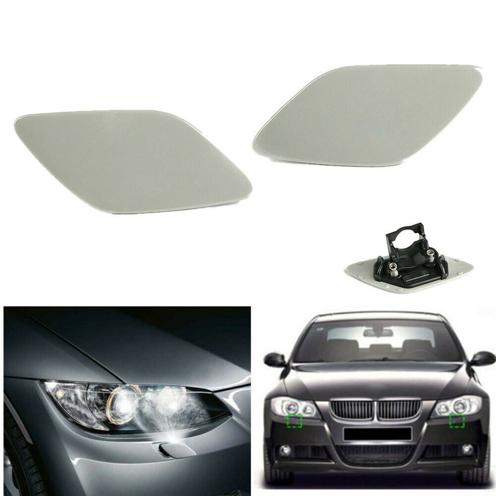 unpainted, Left Side Pikki Front Bumper Headlight Washer Cover for E92 E93 3-Series 2011-2014 LCI