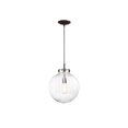 thumbnail image 3 of Meridian Nicole Glass Globe Pendant Light in Oil Rubbed Bronze, 3 of 5