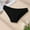 Black, variant on Lunuaoe Women's Ribbed Cotton Briefs, Mid-Low Waist Threaded Panties, Soft Breathable Everyday Underwear