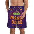 thumbnail image 1 of Fotbe Mardi Gras2 Trajes de Baño Estampados para Hombre, Shorts de Verano de Secado Rápido, Ropa de Playa, Bañadores-Medium, 1 of 6