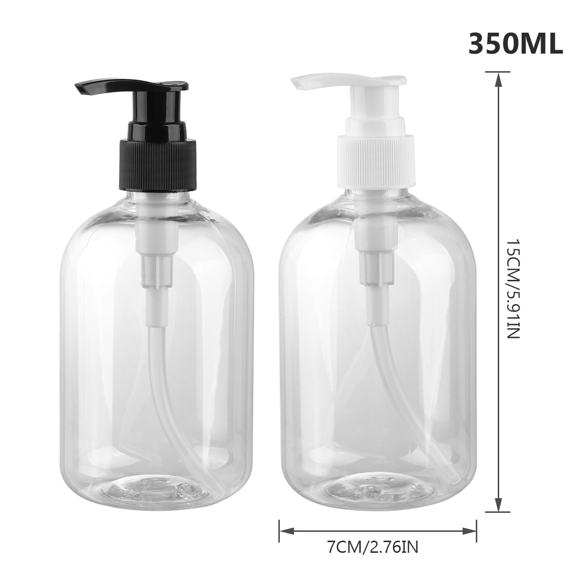 6pcs 350ml Liquid Soap Bottles Cleaning Gel Bottle Empty Holder Press