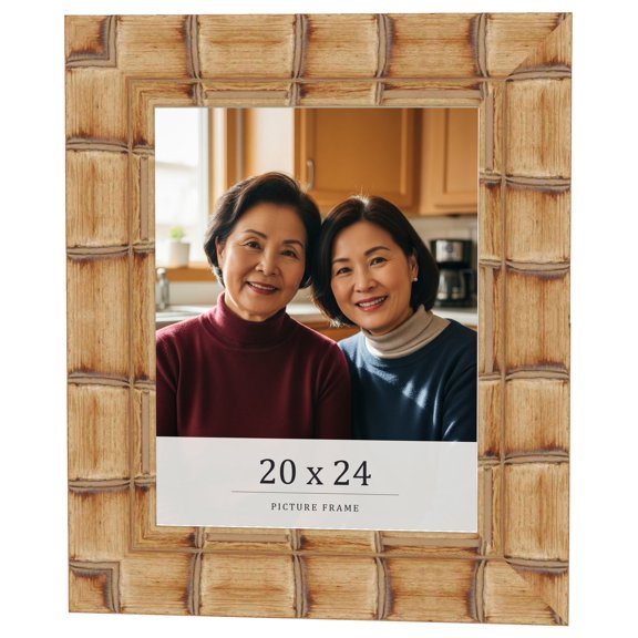 20x24 Frame Beige Real Wood Picture Frame Width 3 inches | Interior Frame Depth 0.5 inches |