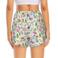 thumbnail image 2 of Lsque Rabbit And Butterfly Printed Women's Running Shorts with Liner Pockets,Elastic Quick Dry Workout Athletic Gym Yoga Shorts,Womens High Waist Shorts-Large, 2 of 9