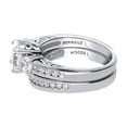thumbnail image 3 of BERRICLE Sterling Silver 3-Stone Wedding Engagement Rings 1.2 Carat Oval Cut Cubic Zirconia CZ Ring Set for Women, Rhodium Plated Size 4.5, 3 of 19