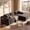 Grey(Right hand facing), variant on Amsleekey 108" Oversized Modular Sectional Sofa, L-Shape Corduroy Cloud Couch, Modern Sleeper Couches for Living Room with 4 Storage Pockets & Tray, No Assembly Required, Grey (Left Facing Chaise)