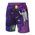 thumbnail image 5 of Kdxio Astronaut Pattern Mens Casual Shorts - Drawstring Summer Beach Sports Shorts for Men, 5 of 9