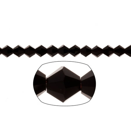 - Bicone Crystal Beads Jet Faceted xilion Crystal For Jewelry Making mm 74Cnt
