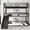 Black + Metal-2, variant on Queen over Queen over Queen Bunk Bed with Slide, Metal Triple Bunk Bed with Safety Guardrails, Heavy-duty Bunk Bed with Noise-reduced Design, Black