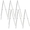 U.S. Art Supply 63" High Steel Easy Folding Display Easel (6 Pack), Instantly Collapses, Adjustable Holders, Portable