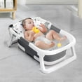 thumbnail image 3 of LAZIOEGR Baby Bathtub Collapsible Bathtub for Newborn, Portable Bathtub, Gray, 3 of 8