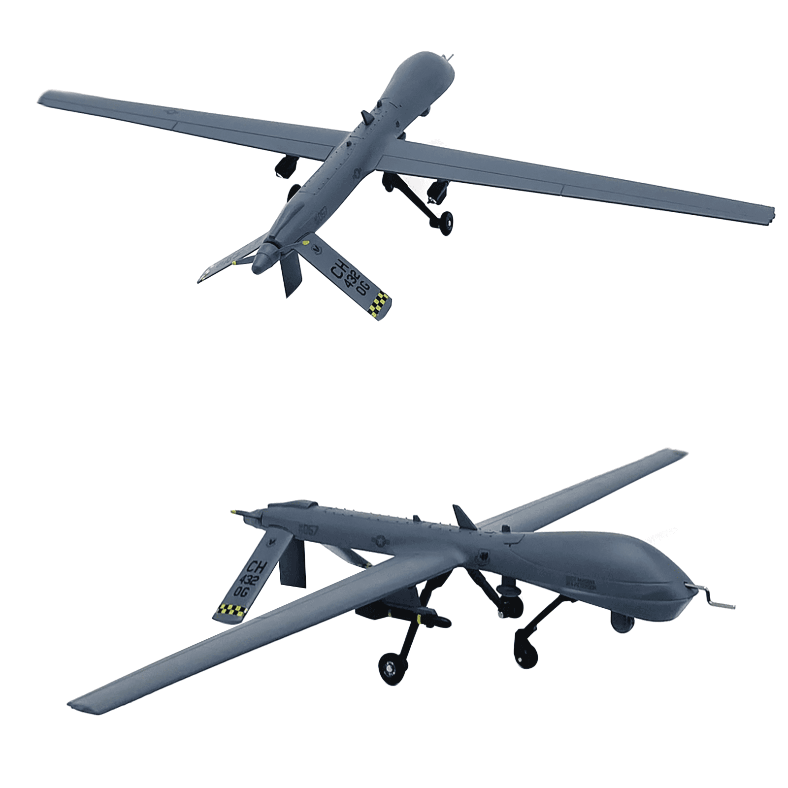 NATEFEMIN 1:72 Scale 20.5cm MQ-1 Predator Drone Alloy Aircraft Model Blue for Display and Collection Retro Elegant Style Noble Fashion