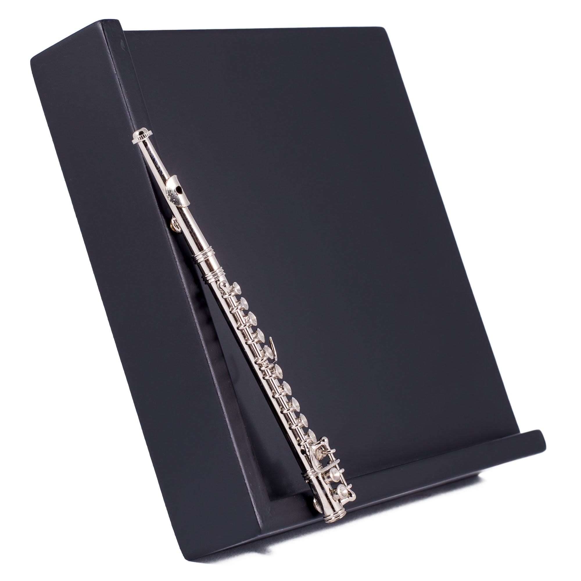 silver flute decorative classic black 5x7 picture frame : Treasure Gurus Miniature Silver Flute Musical