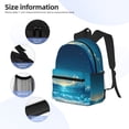 thumbnail image 4 of Daiia Night Sky Beach Scene School Backpack for Men Women, Unisex Large Waterproof Bookbag Schoolbag Casual Daypack for High School/College/Teens/Travel/Work Black, 4 of 8