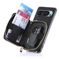 thumbnail image 4 of Dteck Zipper Wallet Crossbody Strap Case for Google Pixel 9 Pro XL,Magnetic Leather Card Pocket Case Shockproof Kickstand Cover with Adjustable Shoulder Strap for Google Pixel 9 Pro XL,Black, 4 of 7