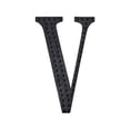 thumbnail image 2 of BalsaCircle 4" Black Solid Letter V Self-Adhesive Rhinestones Gems Sticker, 2 of 5