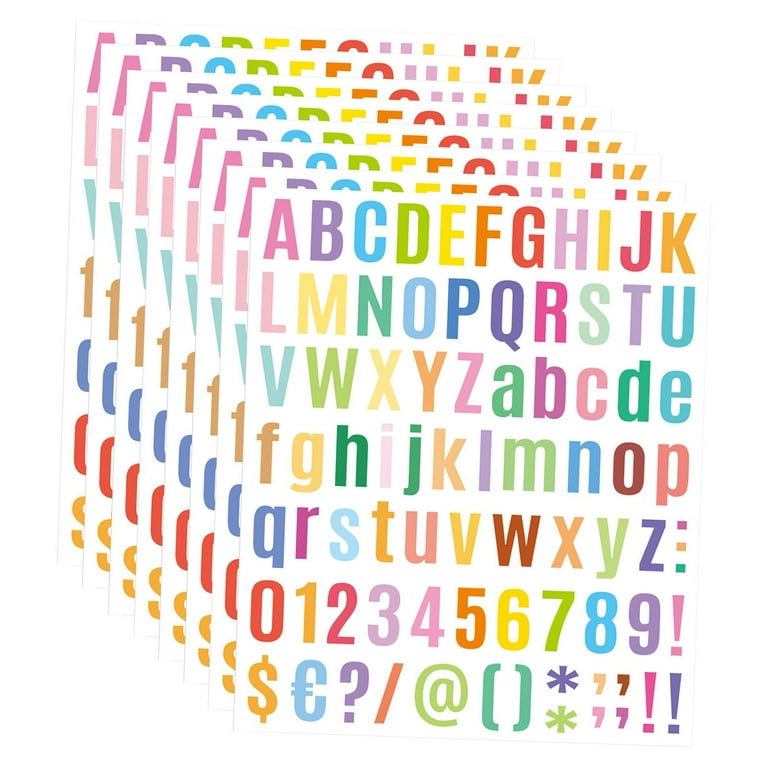 Colorful Vinyl Letter Stickers for Address Number Water Bottles Scrapbooks  Style A 