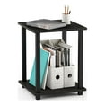 Furinno Simplistic End Table, Set of Two, Espresso/Black