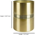 thumbnail image 4 of NuSteel JW8H NuSteel Jewel Gold Finish Wastebasket 7.5 Quart, 4 of 4