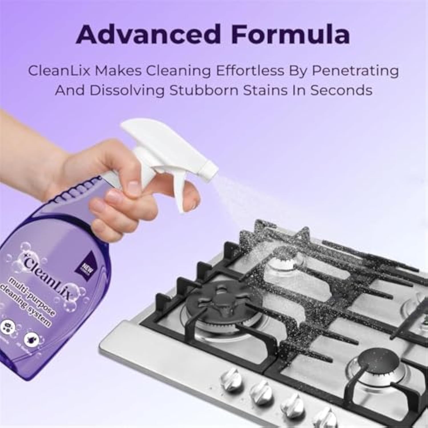 Dr Clean Spray Cleaner For Ovens, Dr. Clean Spray Oven Cleaner, Cleaning Spray For Instant Stain Removal, All-Purpose Cleaner Spray (1, 1Bottle+6Tablets)