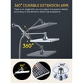 thumbnail image 5 of 11.8 Inch Rain Shower Head with 6 Modes Handheld Water Spray，High Pressure Showerhead Combo with 11 Inch Adjustable Extension Arm, Chrome, 5 of 8