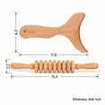 thumbnail image 4 of BYXAS 2 Pcs Wood Massage Tools Gua Sha Board Inches Handheld Wooden Scraper Massage Rollers Large Lymphatic Drainage Tool for Release Cellulite Sore Muscle, 4 of 5