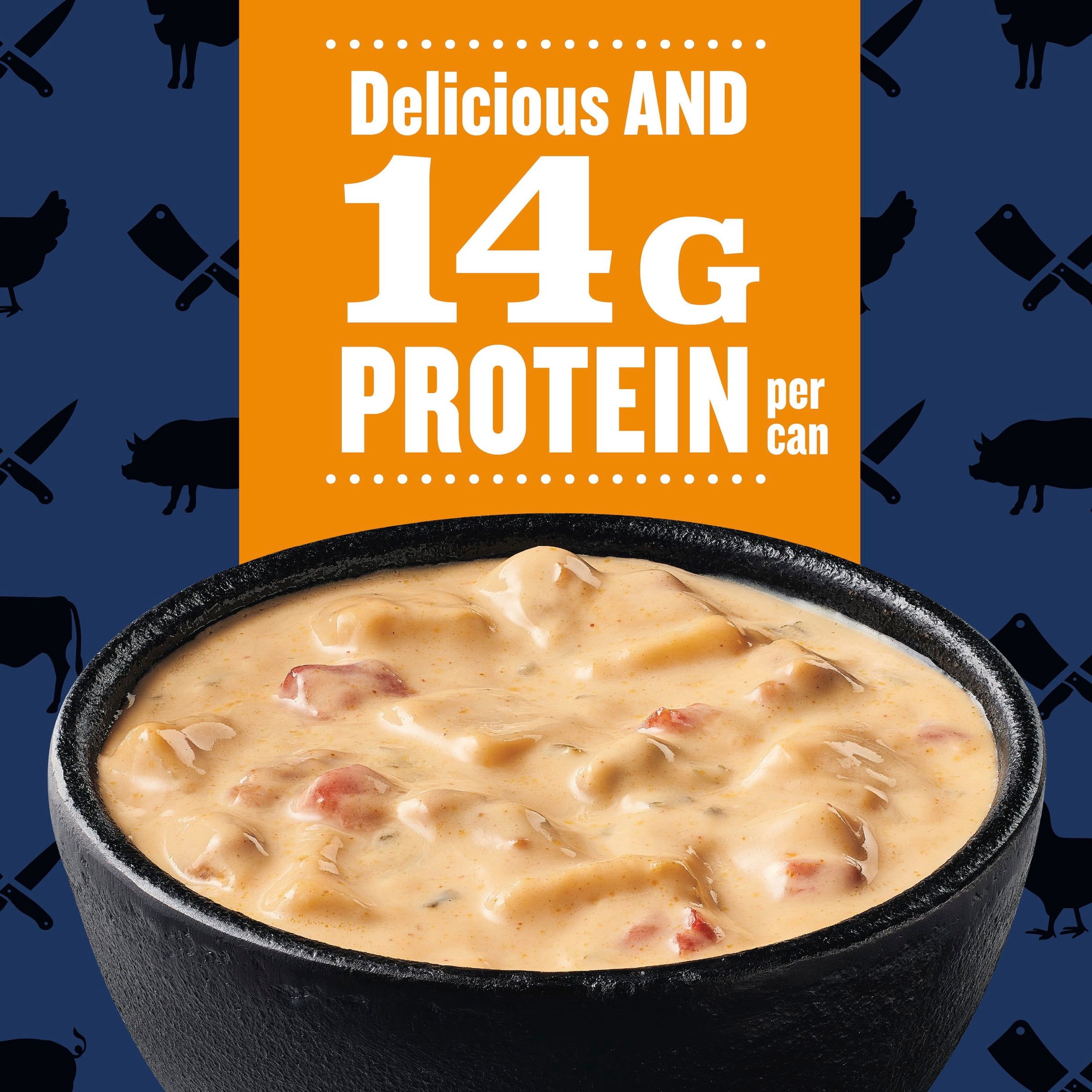 (12 pack) Progresso Pitmaster, Sausage and Beer Cheese with Potatoes, Canned Soup, 18 oz