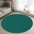 thumbnail image 2 of Dark Green Large Area Rugs for Bedroom Living Room, Soft Non Slip Carpet Bedside Rug, Modern Pure Dark Green Round Floor Cover Kitchen Accent Rug 4' for Dining Room/Office, 2 of 9