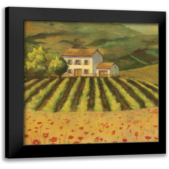 Belamar, Ella 12x12 Black Modern Framed Museum Art Print Titled - Tuscan Landscape I