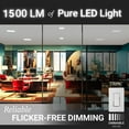 thumbnail image 6 of NUWATT 4 Pack, 1x1 Flat Panel LED Square Light, 5CCT 2700K/3000K/3500K/4000K/5000K Selectable, 1500LM 18W, Internal Driver, Dimmable, 120V, CRI90, 12" Inch Square Surface Mount Ceiling Light, 1" Thic, 6 of 9