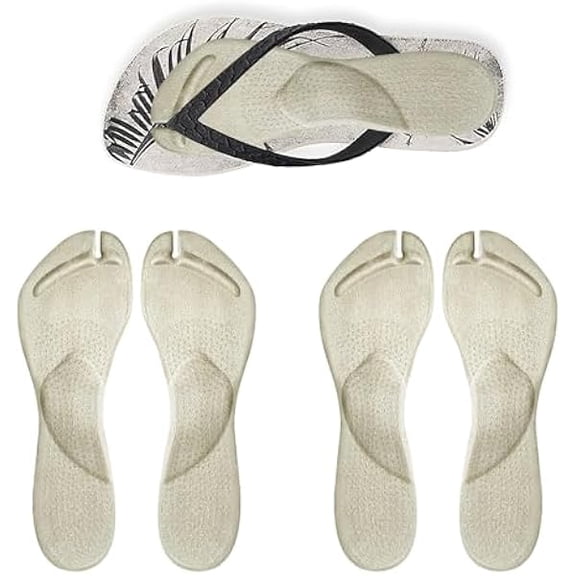 AoVoTo 2 Pairs Arch Support Cushion Insoles Gel Adhesive Arch Support Anti-Slip Flip Flop Thong Inserts Self Adhesive Gel Arch Cushion Insoles Plantar Fasciitis Pain Relief for Man Woman