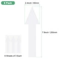 thumbnail image 3 of Uxcell Paquete de 6 Etiquetas Adhesivas de Flecha Impermeables de 8 x 2 pulgadas para Marcado de Paredes/Señal de Tráfico [Blanco], 3 of 6