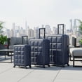 thumbnail image 2 of InUSA Vertex 3-Piece Hardside Spinner Luggage Set 20/24/28-Inch in Blue, 2 of 2