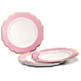 thumbnail image 4 of " OCCASIONS " 960 Piece set (120 Guests)-Heavyweight Wedding Party Disposable Plastic Plate Set - 120 x 10.5'' + 120 x 8'' + Silverware + Cups + Napkins (Imperial in Rose Pink & Gold), 4 of 4