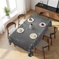 thumbnail image 3 of Black Grey Table Cloth Waterproof Tablecloths, Modern Abstract Diamond Luxury Gradient Tablecloth Dining Table Cover for Kitchen Party Tabletop Outdoor, Rectangle Tablecloth 60x120 Inch, 3 of 9
