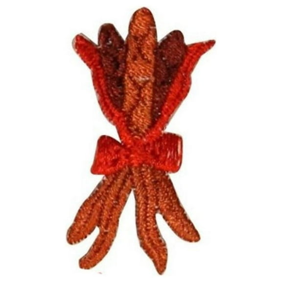 ID 1263 Bundle of Wheat Patch Thanksgiving Harvest Embroidered Iron On Applique