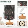 thumbnail image 3 of Butterflies Black Table Lamp USB Bedside Desk Nightstand Lamp Printed Gifts Small Lamp Wood Base for Bedroom Living Room Kids Room College Dorm, 3 of 7