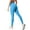 Blue, variant on Women's Fashion Hollow Out Seamless High Waist Peach Lift Fitness Water Wash Tight Sports Yoga Pants 4