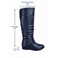 thumbnail image 2 of Women's Zipper Knee High Riding Boots Casual Flat Low Heel Winter Boots Shoes (Navy Blue, 8), 2 of 7