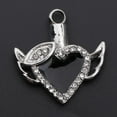 thumbnail image 2 of Hollow Diamante Urn Pendants Bird Holder Keepsake Heart Pendants, 2 of 8