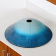 thumbnail image 3 of Elite Hand Painted Enchantment Tempered Glass Bathroom Vessel Fanfare Rim Sink with Gold Pop-up Drain and Mounting Ring - 1309+P01008G, 3 of 6